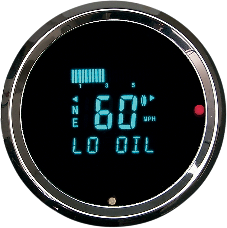3011 Round Digital Speedometer with Indicators - 3-3/8"