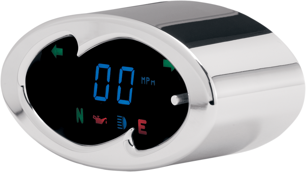 5000 Series Wave Speedometer - Chrome - 2" H x 4.25" W