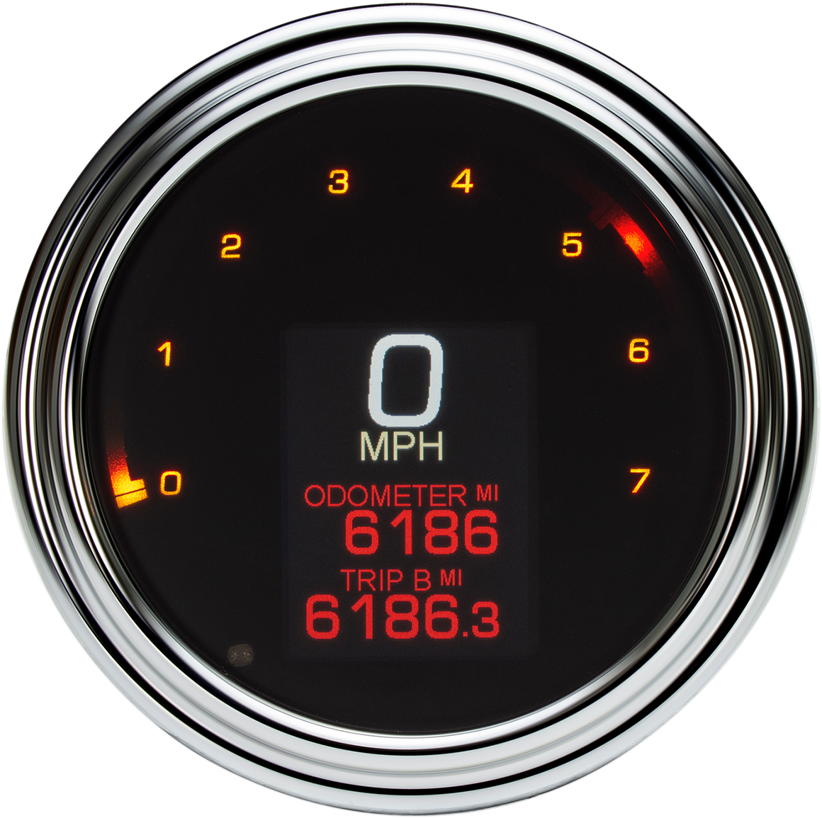 Tank Speedometer - Chrome Bezel - 4.5" - Harley Davidson '99-'03