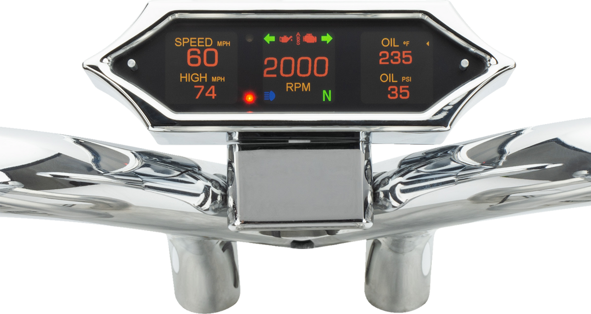 Speedometer - Spiked - Chrome - Universal