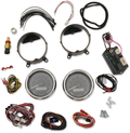 MVX-8K Series Analog/Digital 2-Gauge Kit - Chrome Bezel - Black Face with Gray Background
