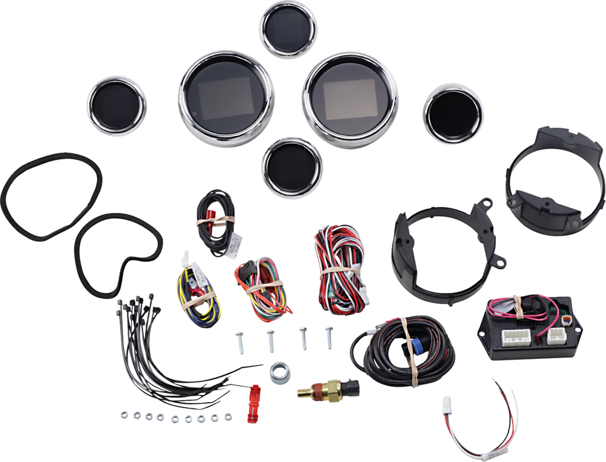 MLX 6-Gauge Instrument Kit - Chrome Bezel - Touring '99-'03