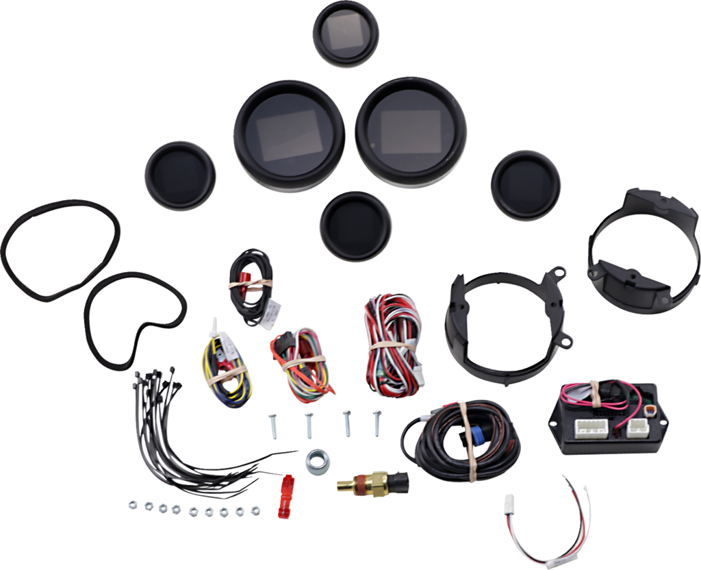 MLX 6-Gauge Instrument Kit - Black Bezel - Touring - '99-'03