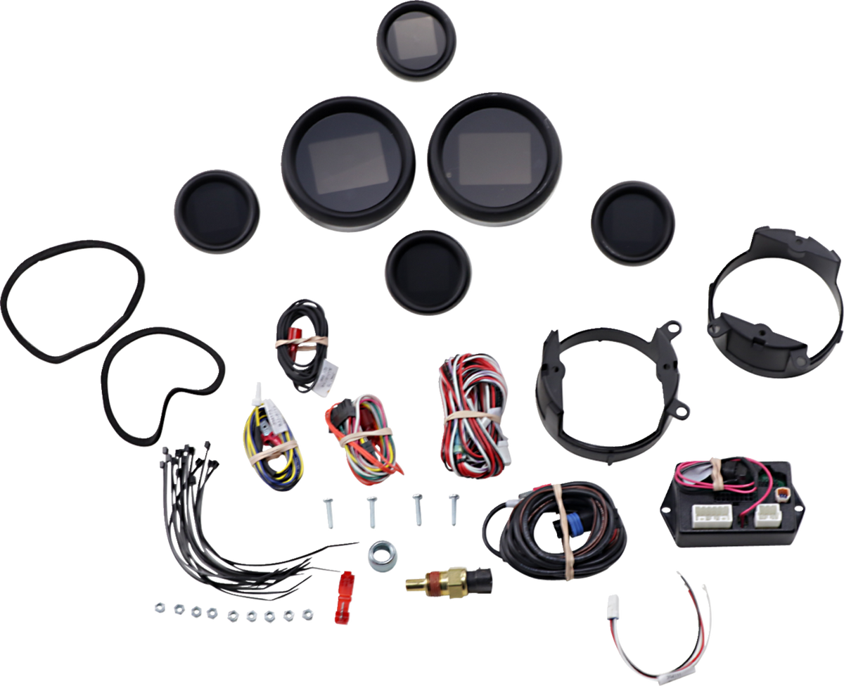 MLX 6-Gauge Instrument Kit - Black Bezel - Touring - '99-'03
