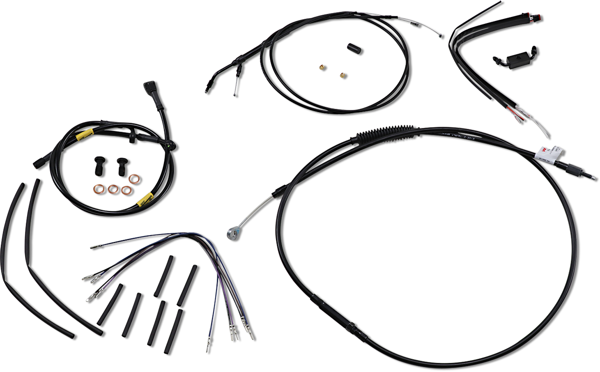 Handlebar Cable and Brake Line Kit for Wide Glide Gorilla Handlebars - B30-1216