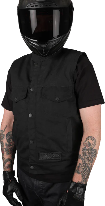 Thrashin Supply Co. Nightrider v2 Riding Vest — Black