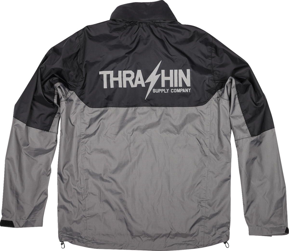 Thrashin Supply Co. Mission Waterproof Rain Jacket — Black/Gray