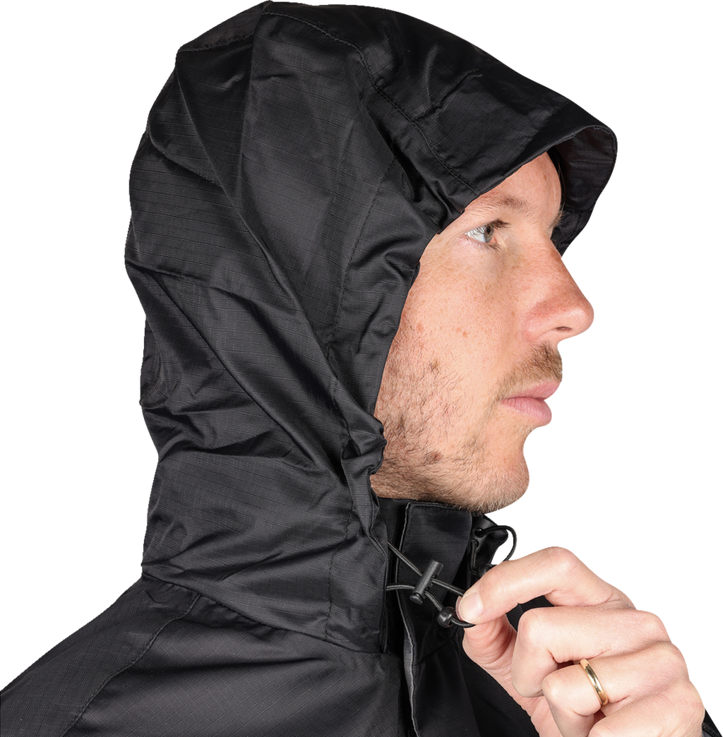 Thrashin Supply Co. Mission Waterproof Rain Jacket — Black