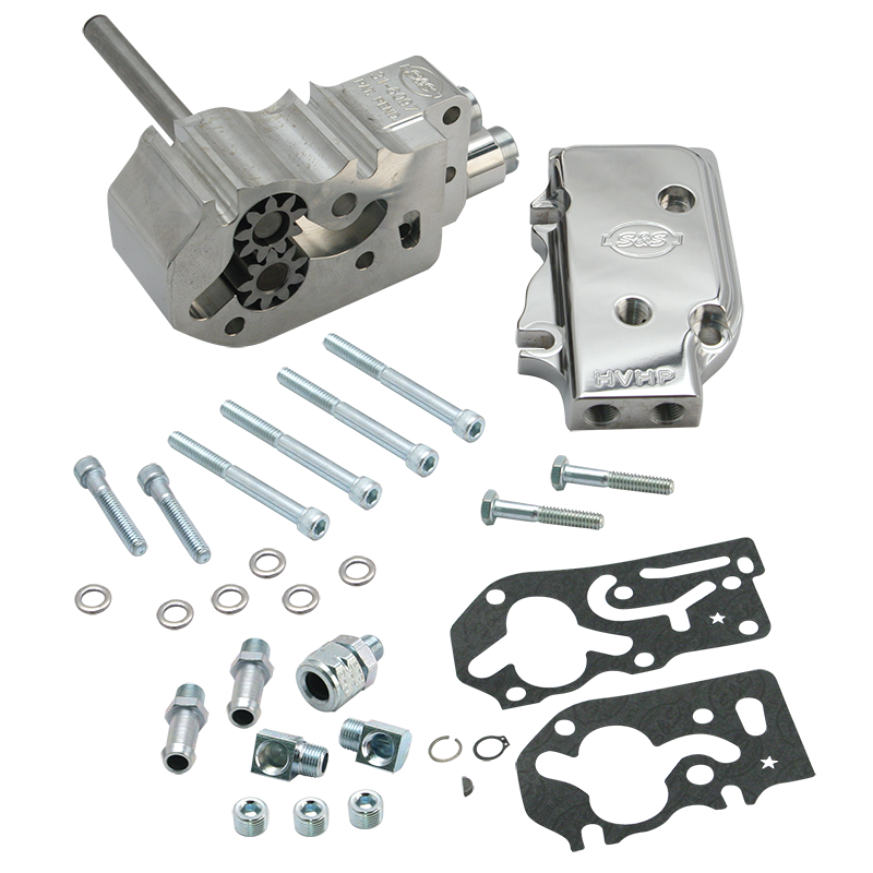 High Volume/High Pressure (HVHP) Polished Billet Oil Pump by S&S Cycle