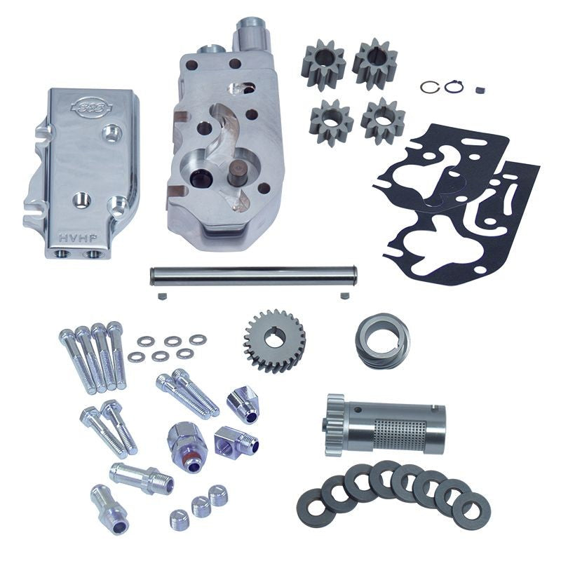 High Volume/High Pressure (HVHP) Polished Billet Oil Pumps by S&S Cycle