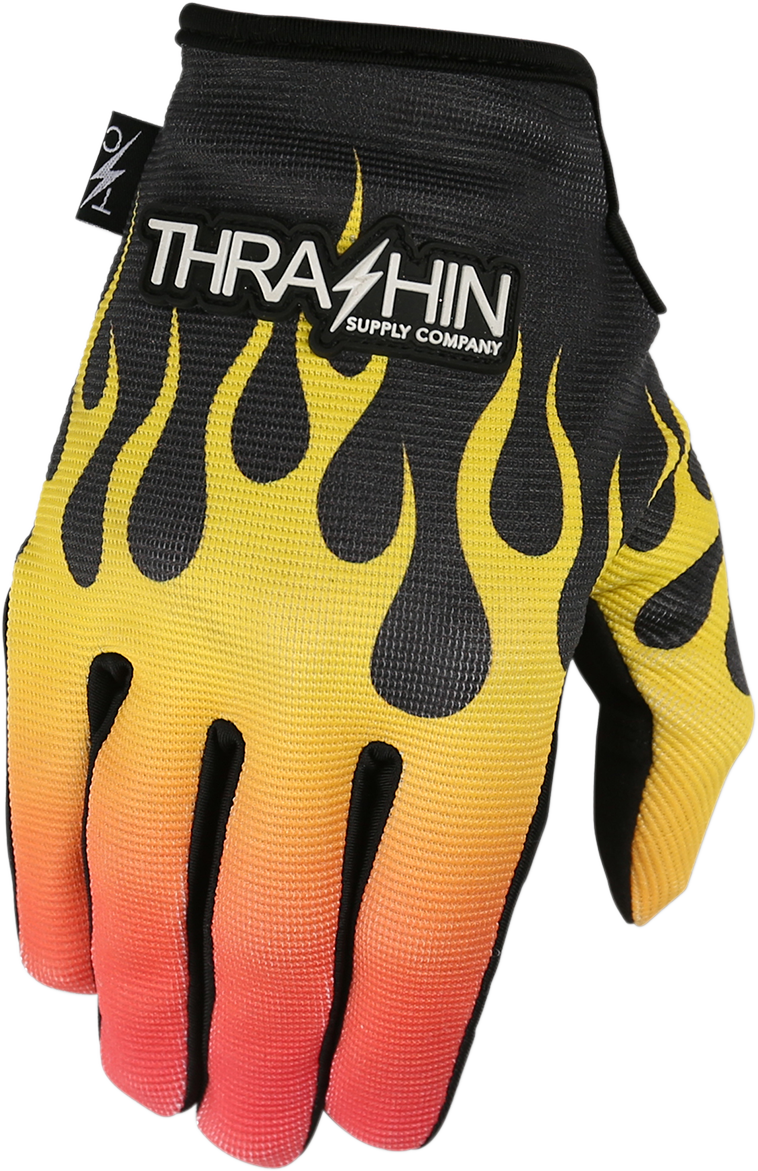 Thrashin Supply Co. Stealth Gloves — Flame