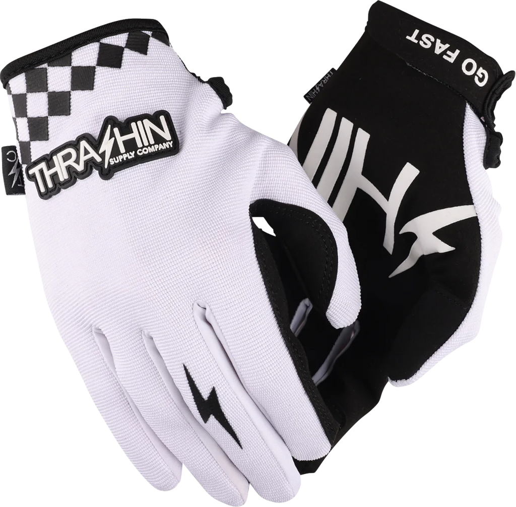 Thrashin Supply Co. Go Fast Stealth Gloves — White