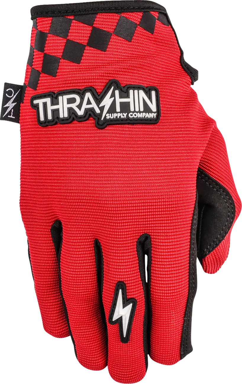 Thrashin Supply Co. Go Fast Stealth Gloves — Red