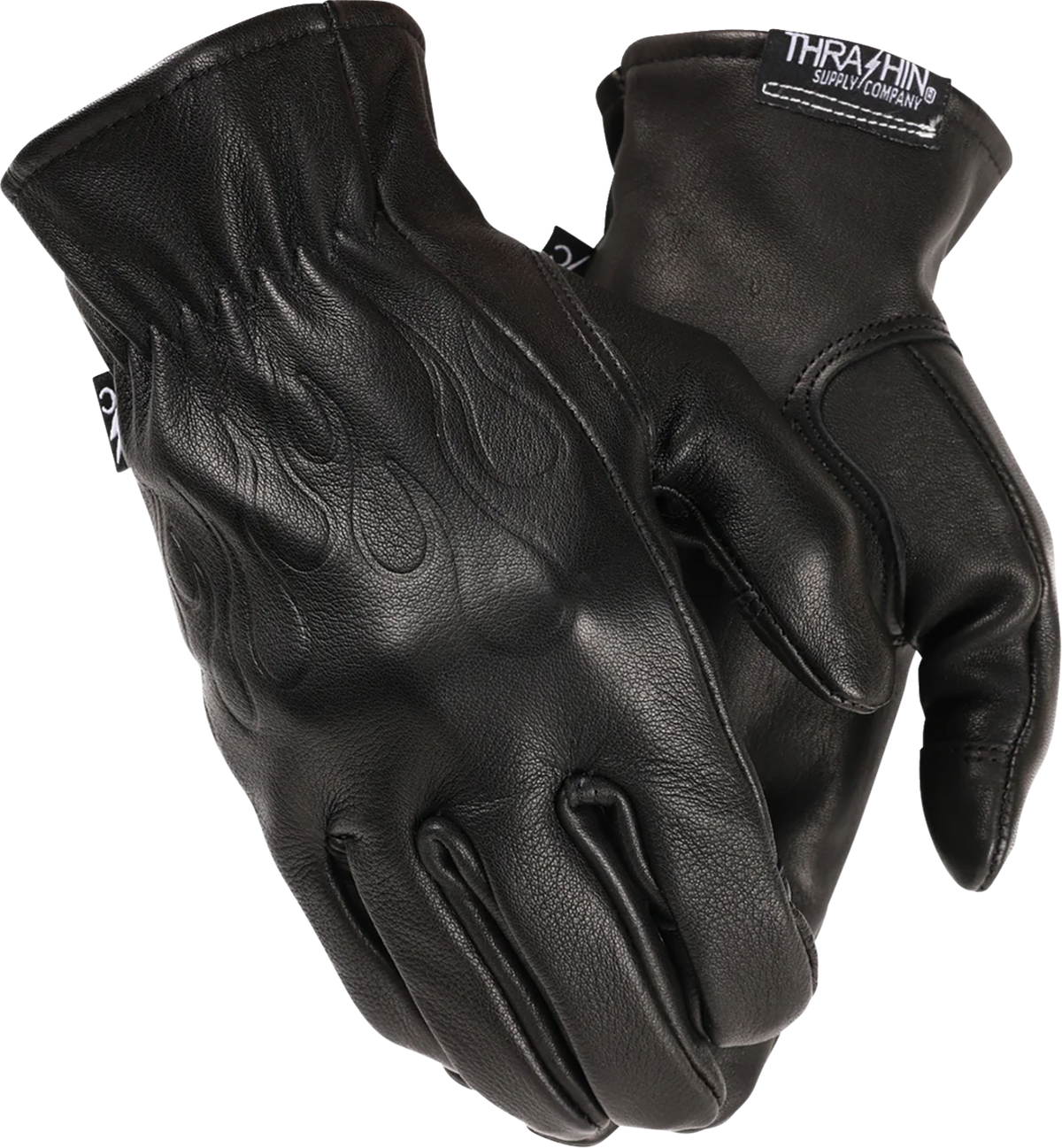 Thrashin Supply Co. Roper Leather Gloves — Black