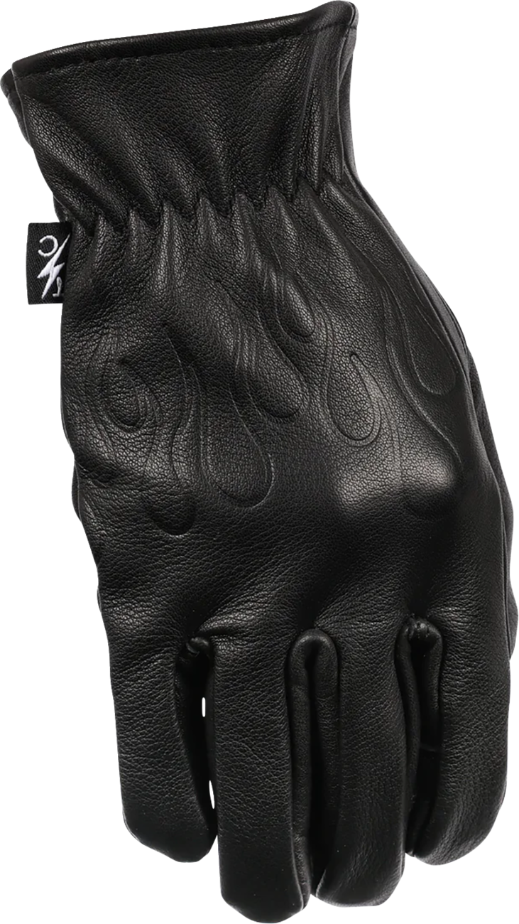 Thrashin Supply Co. Roper Leather Gloves — Black