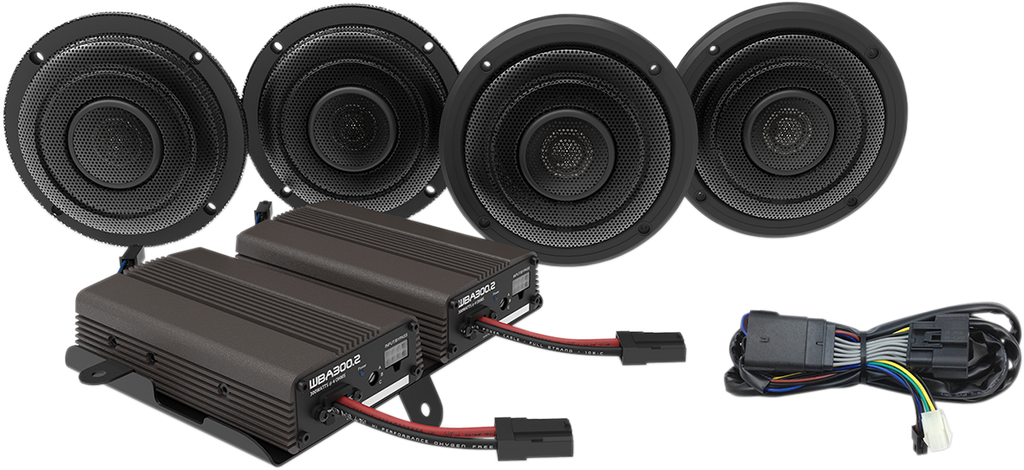 Wild Boar Audio Front & Rear Speaker Kit with 600 W Amp — Complete Kit — 4405-0499