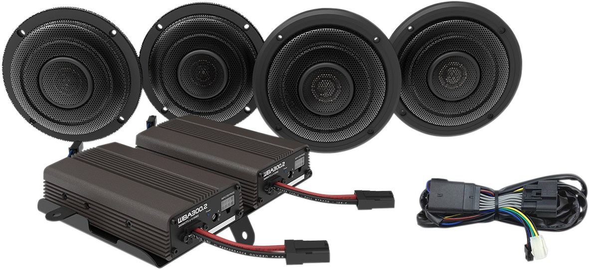 Wild Boar Audio Front & Rear Speaker Kit with 600 W Amp — Complete Kit — 4405-0499