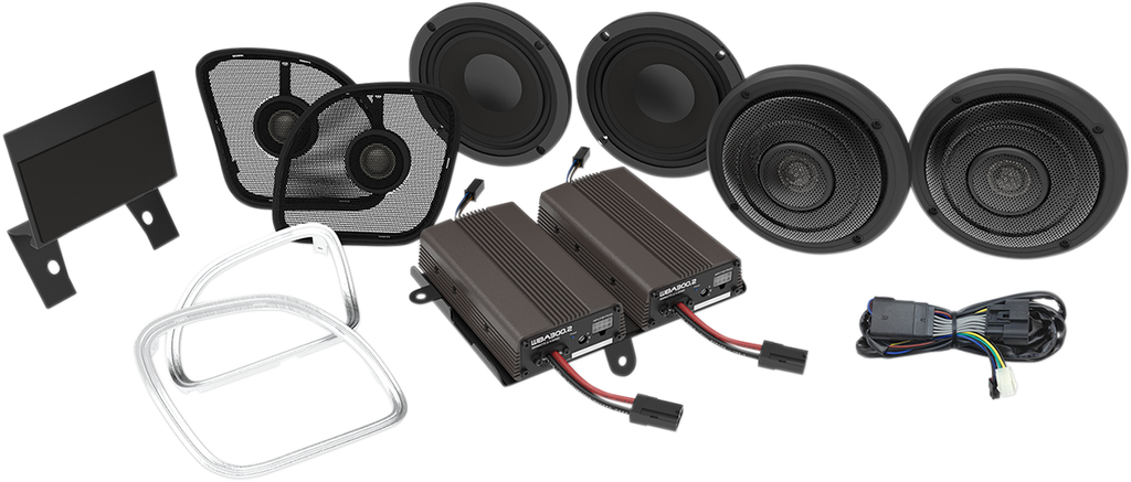 Wild Boar Audio Front & Rear Speaker Kit with 600 W Amp — Complete Kit — 4405-0499
