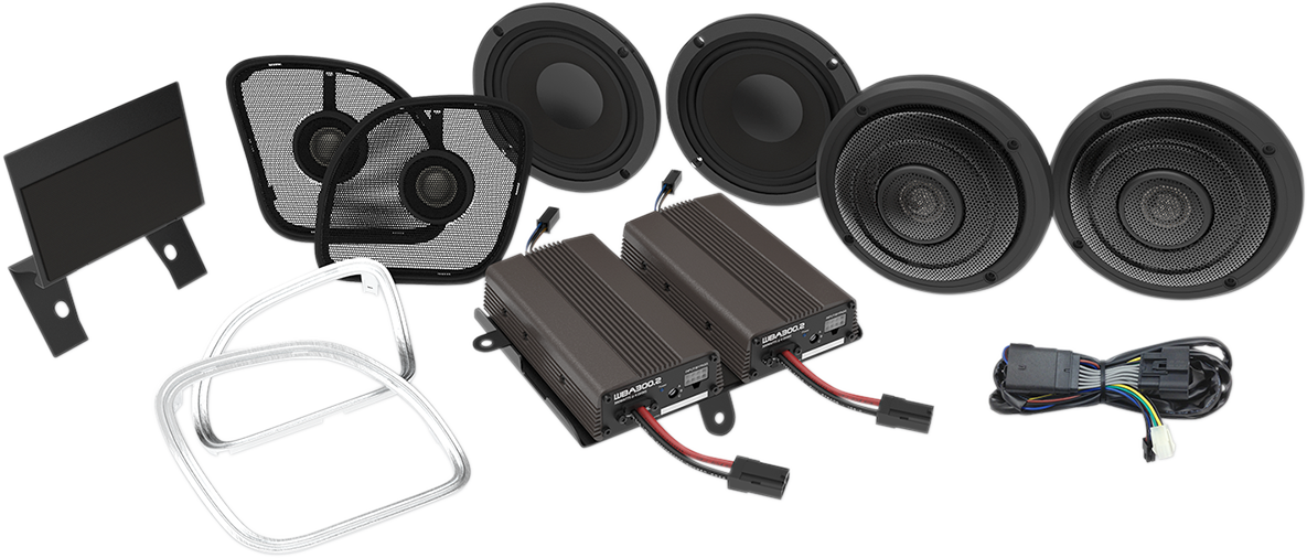 Wild Boar Audio Front & Rear Speaker Kit with 600 W Amp — Complete Kit — 4405-0499