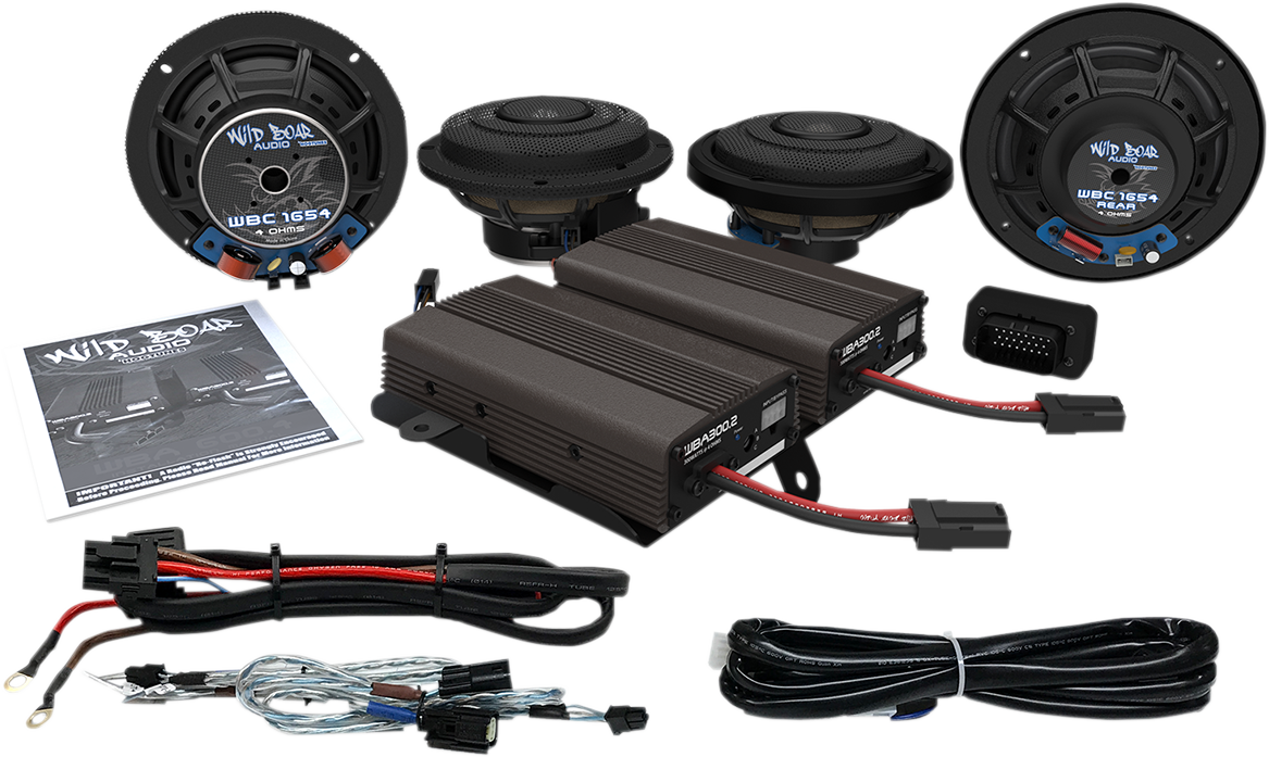 Wild Boar Audio Front & Rear Speaker Kit with 600 W Amp — 4405-0545