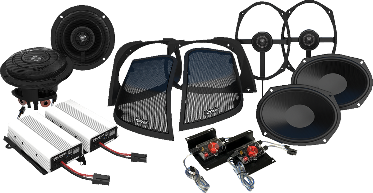 Wild Boar Audio Speaker and Amplifier Kit with Cut-In Lid Adaptors — 4405-1014