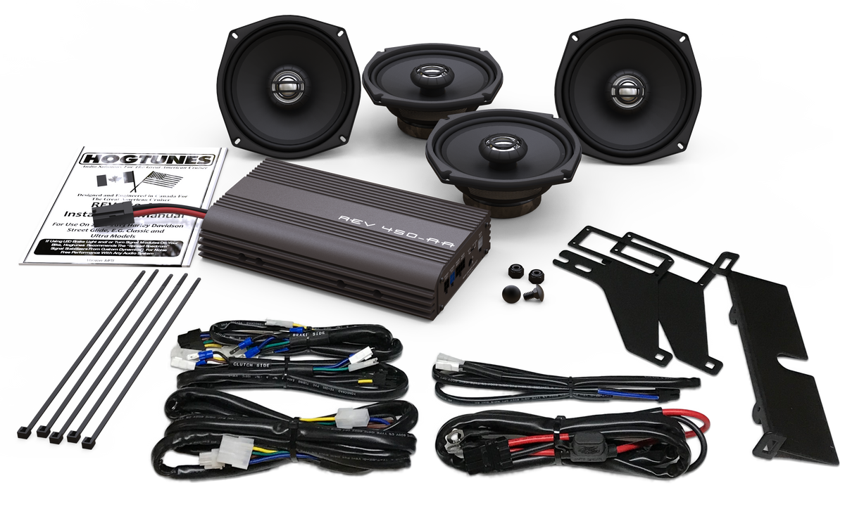 4-Speaker/200 W Amplifier Kit by HOGTUNES