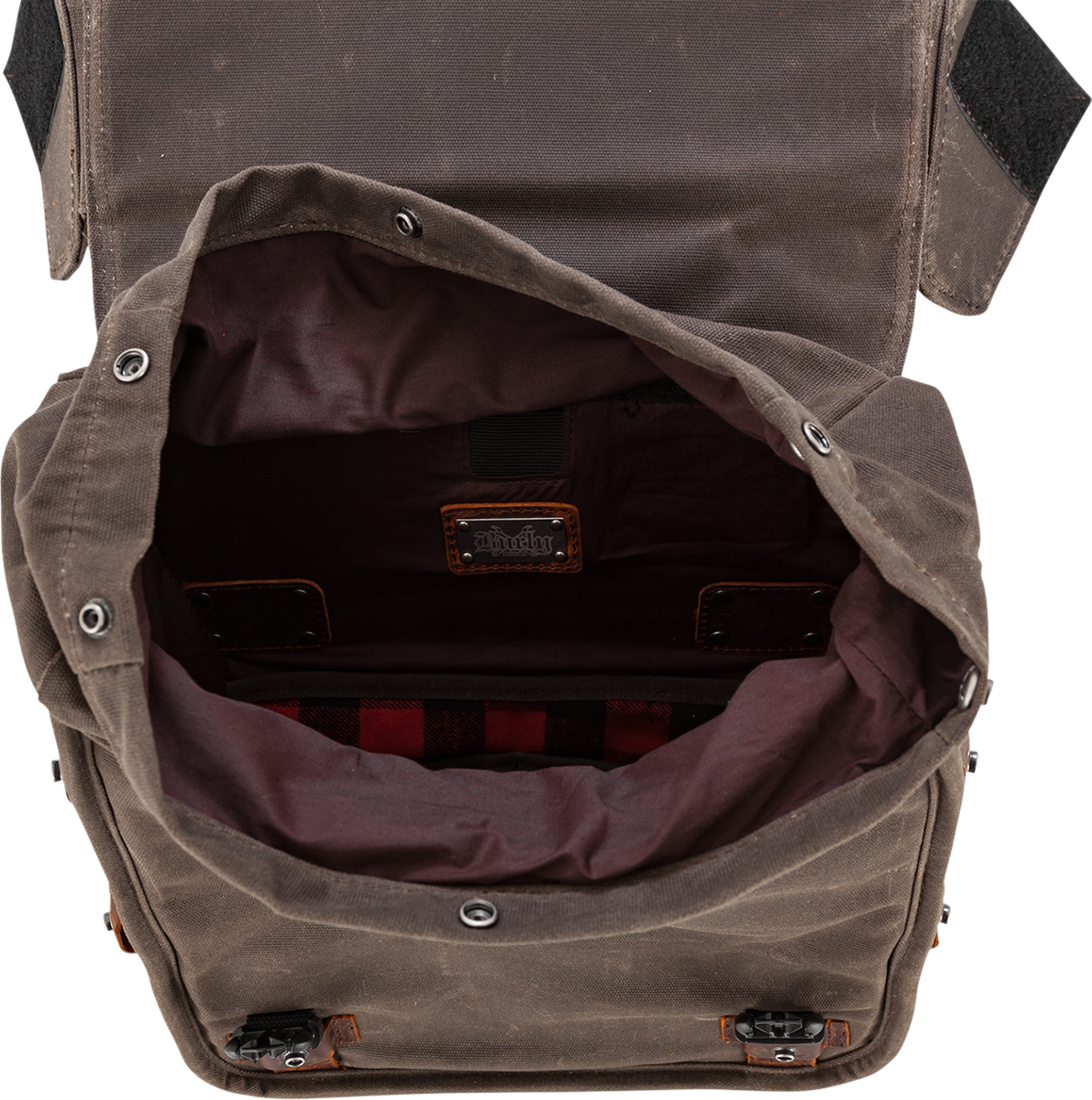 Throw-over Saddlebag — Leather/Wet-Waxed Cotton
