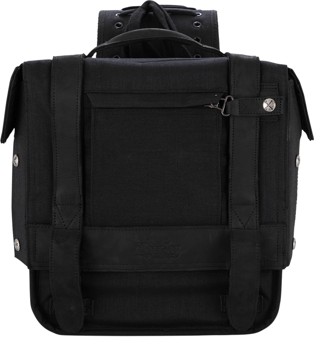 Throw-over Saddlebag — Leather/Cordura