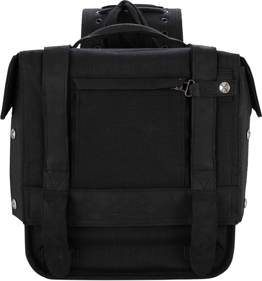 Throw-over Saddlebag — Leather/Cordura