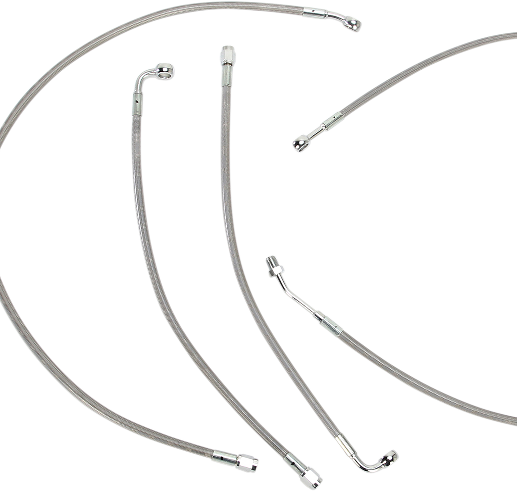 Complete Stainless Braided Handlebar Cable/Brake Line Kit