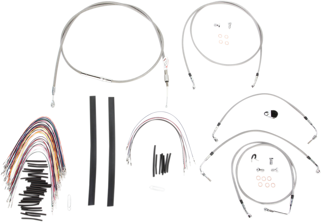 Complete Stainless Braided Handlebar Cable/Brake Line Kit