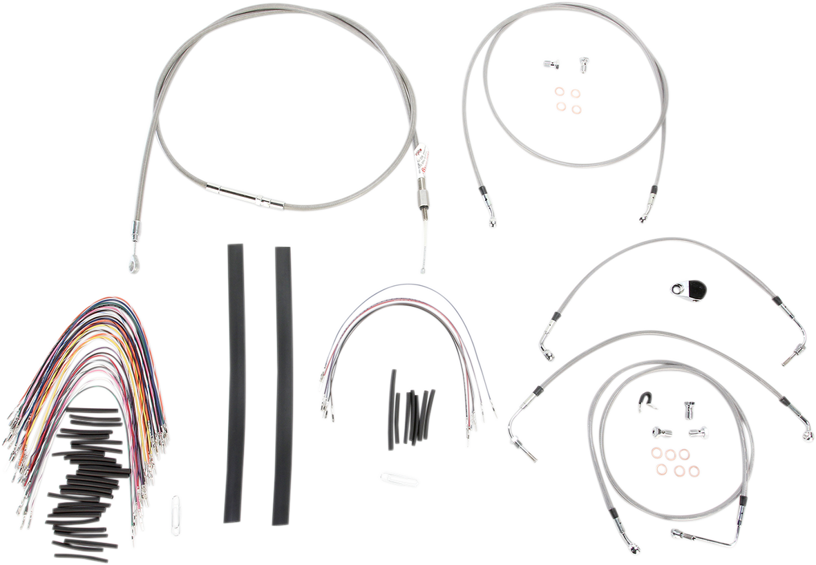 Complete Stainless Braided Handlebar Cable/Brake Line Kit