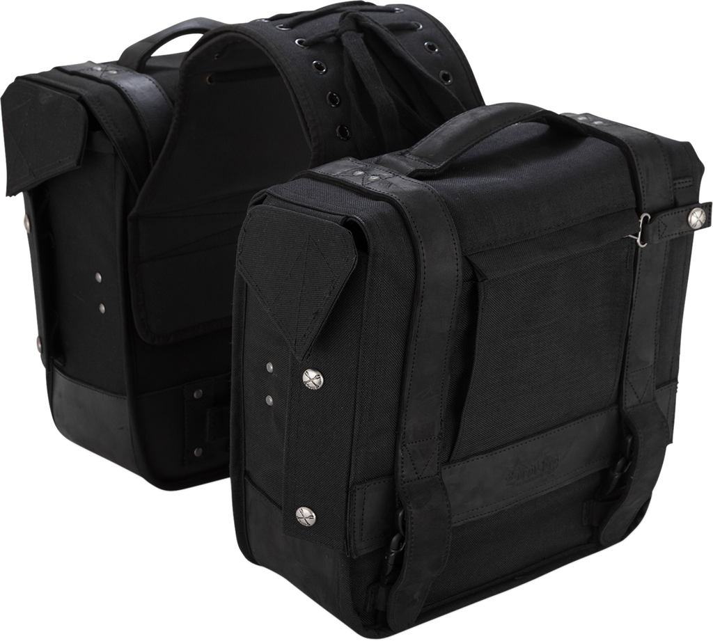Throw-over Saddlebag — Leather/Cordura - B15-1002B