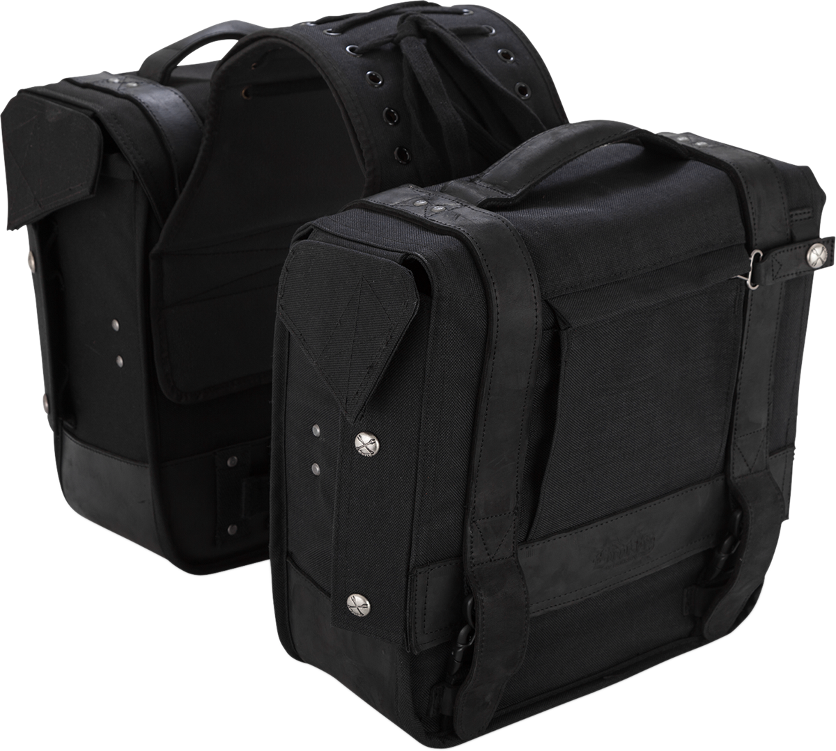 Throw-over Saddlebag — Leather/Cordura - B15-1002B