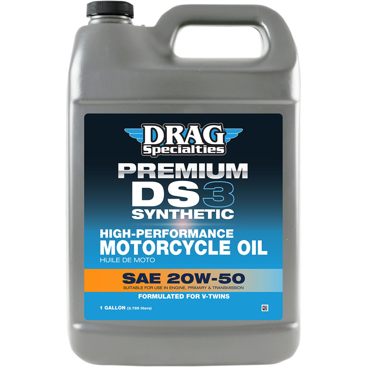 DRAG SPECIALTIES OIL DS3 Synthetic Engine Oil - 20W-50 - 1 US gallon