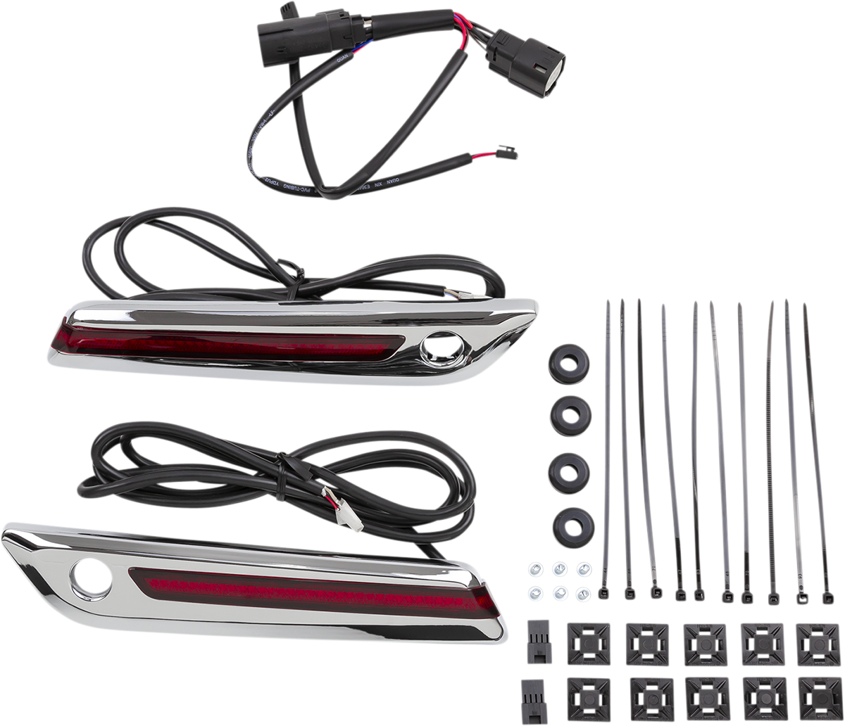 LED Saddlebag Hinge Covers