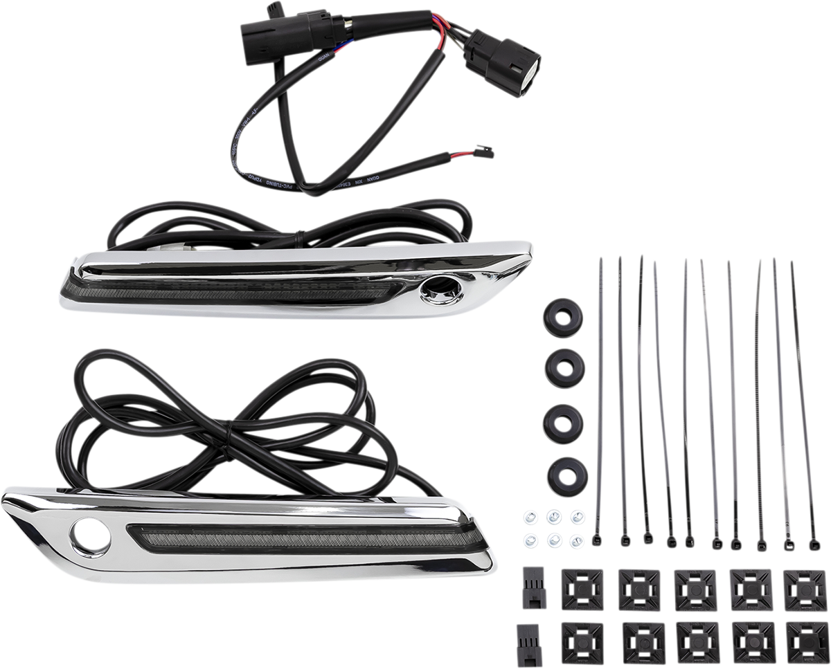 LED Saddlebag Hinge Covers