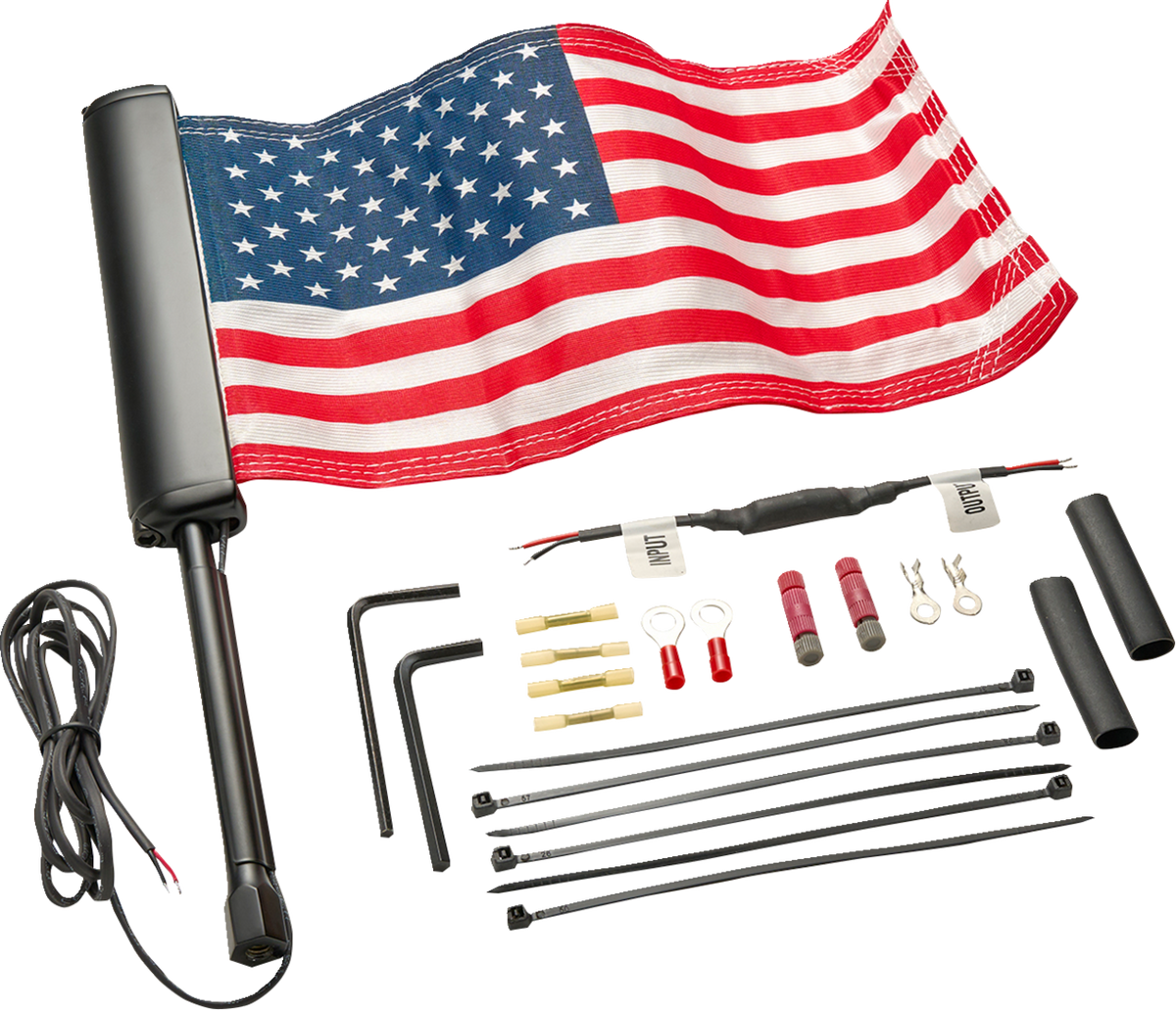 LED Lighted Flagpole with American Flag