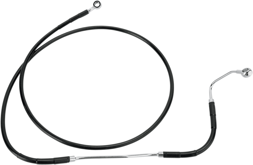 Drag Specialties Extended Length Black Vinyl Brake Line Kit