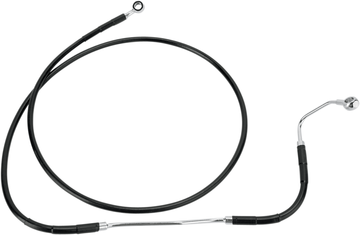 Drag Specialties Extended Length Black Vinyl Brake Line Kit