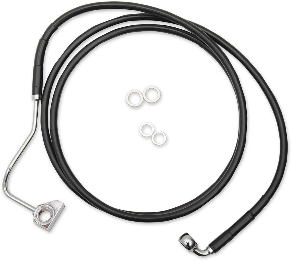 Drag Specialties Extended Length Black Vinyl Brake Line Kit