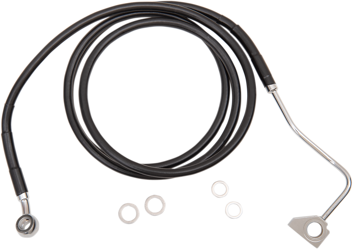 Drag Specialties Extended Length Black Vinyl Brake Line Kit