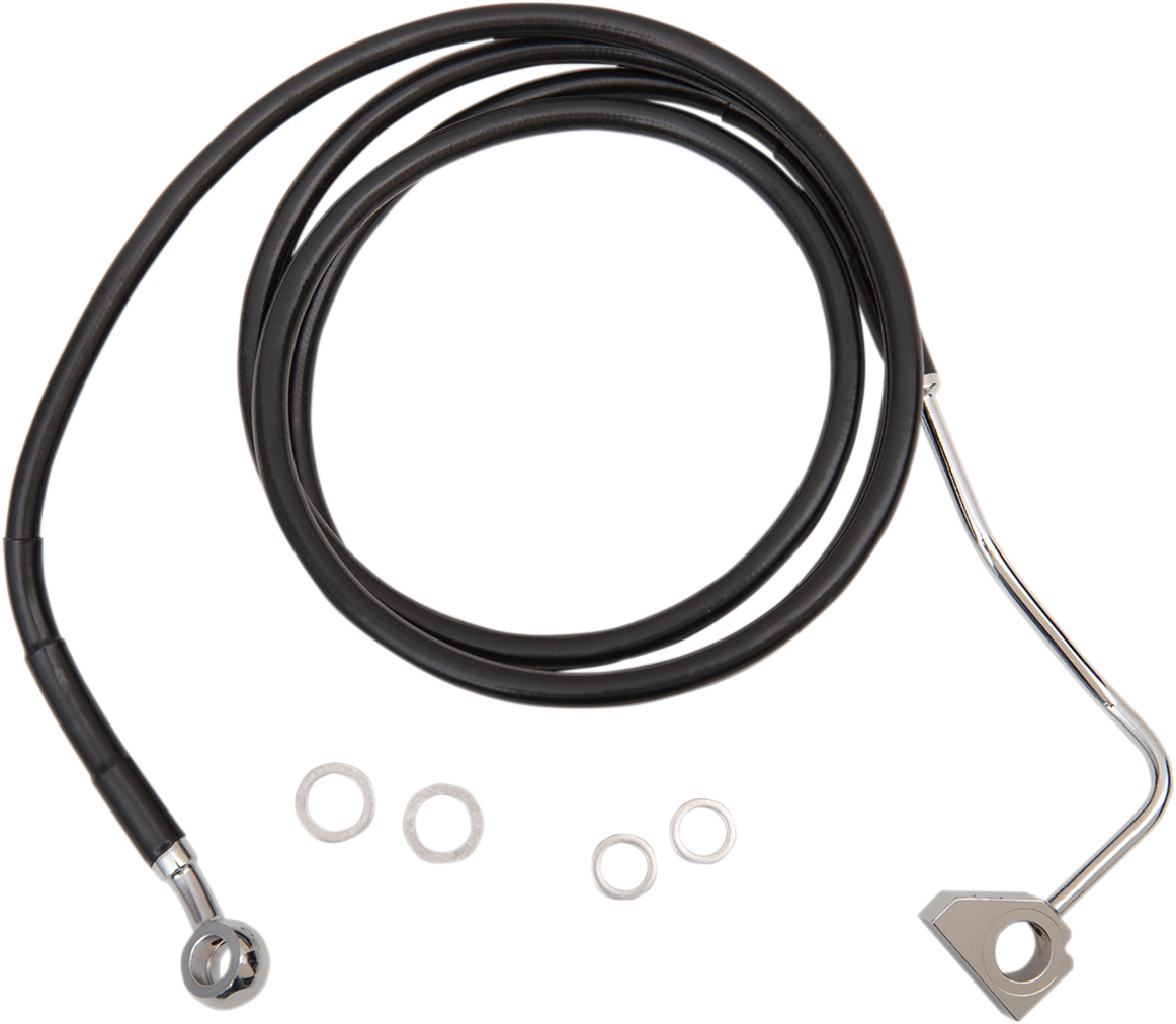 Drag Specialties Extended Length Black Vinyl Brake Line Kit