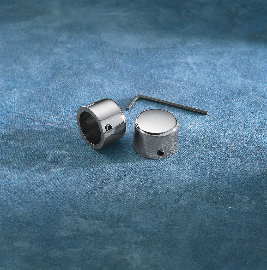 Chrome Handlebar Riser Bolt Caps