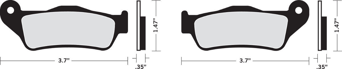 Drag Specialties Organic Harley/Buell Brake Pads