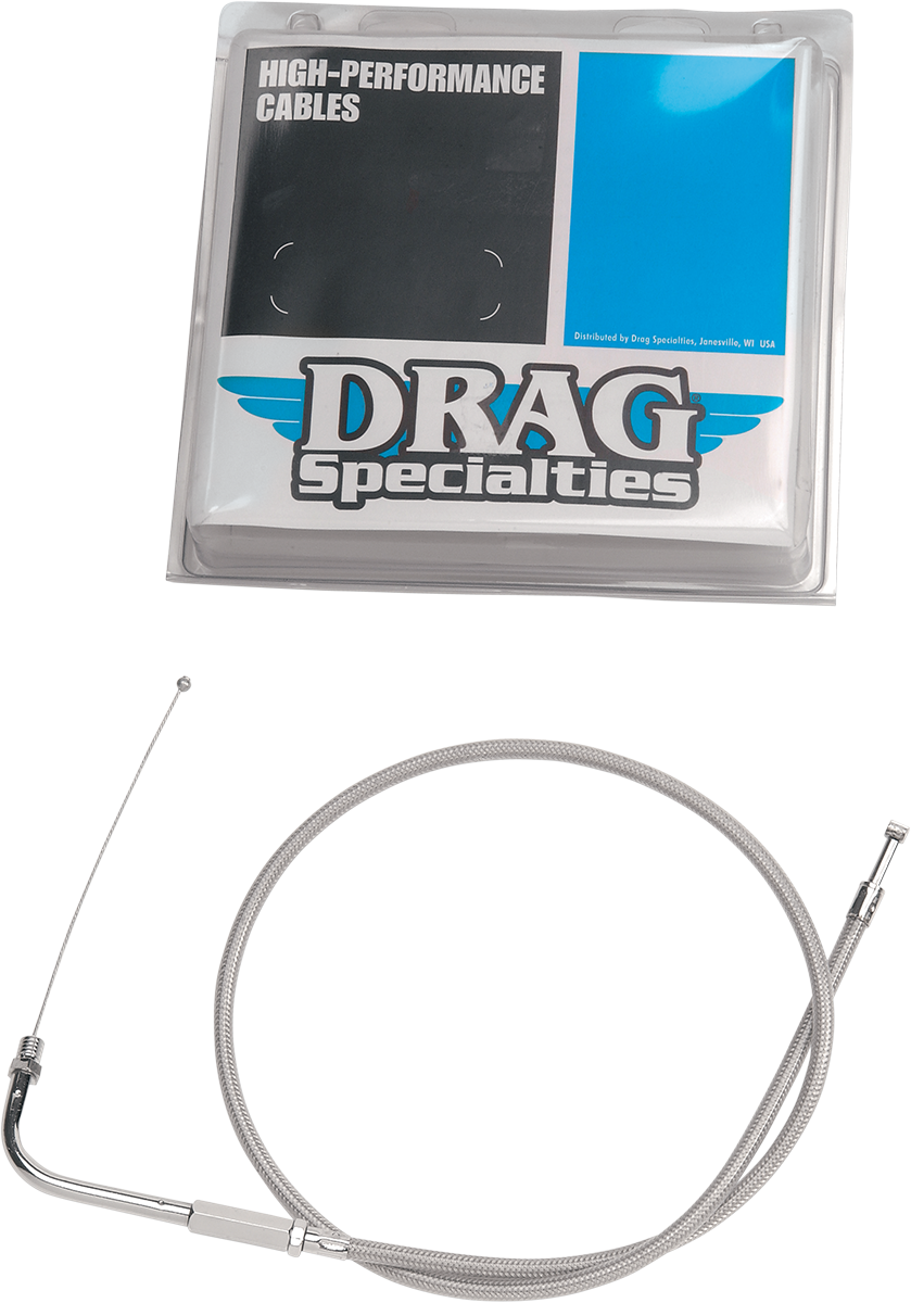 Drag Specialties Stainless Braided Idle Cable