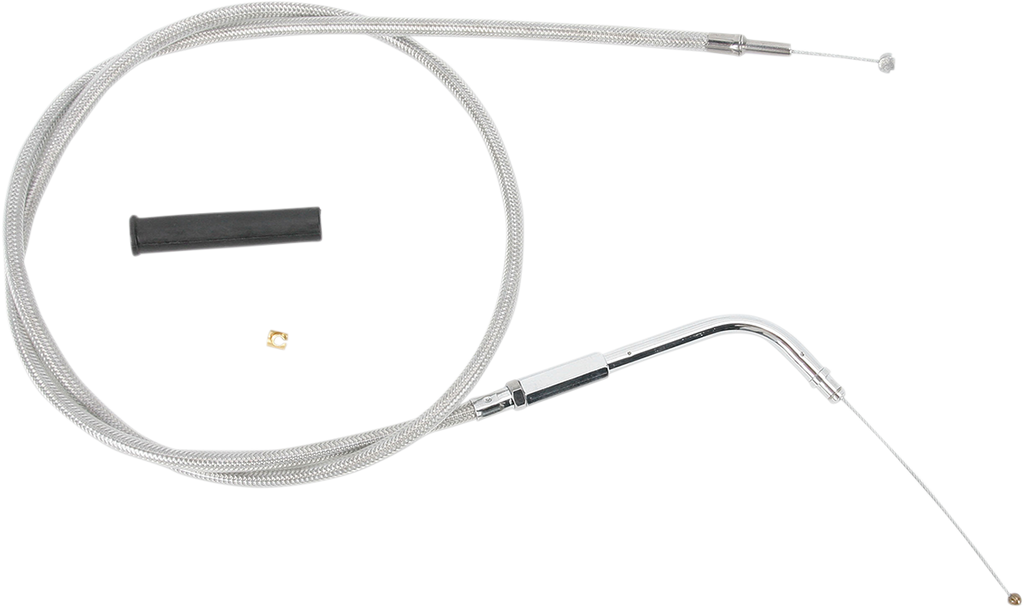 Drag Specialties Stainless Braided Idle Cable