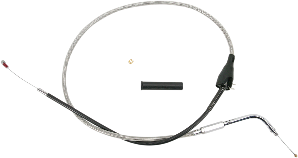 Drag Specialties Stainless Braided Idle Cable