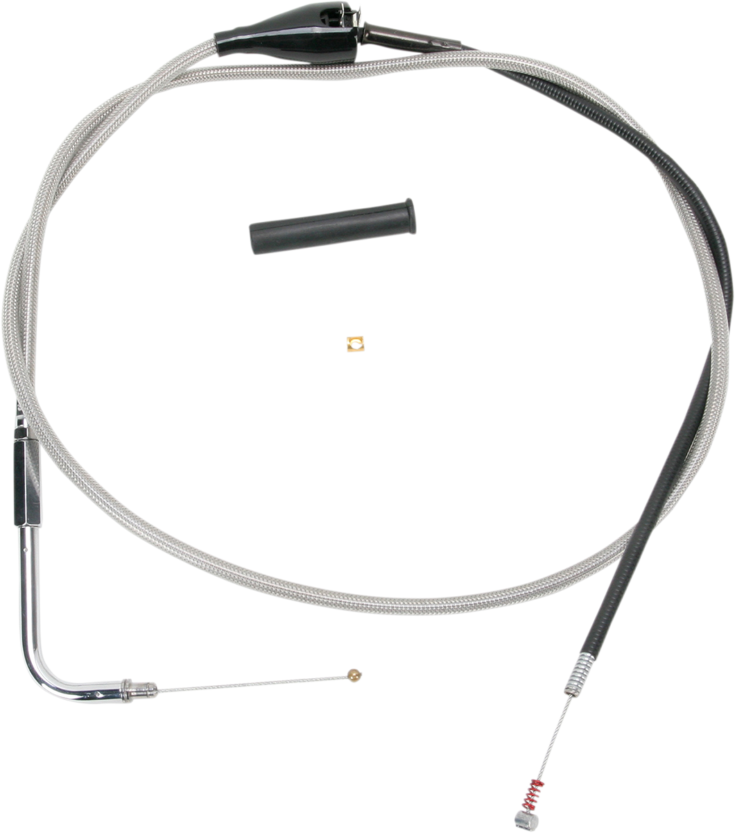 Drag Specialties Stainless Braided Idle Cable