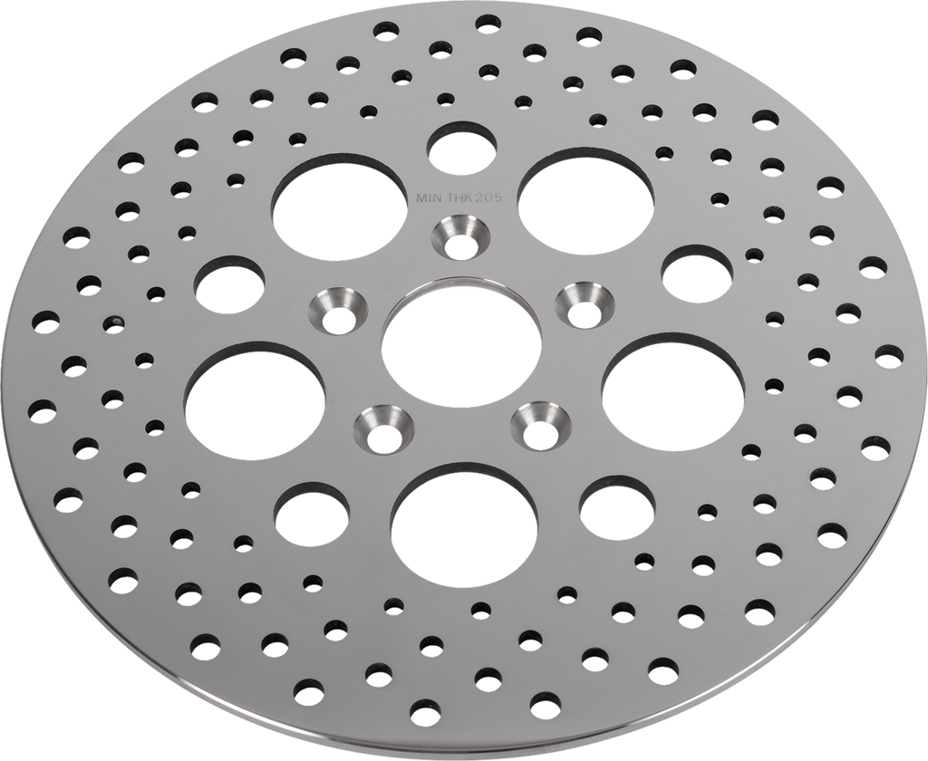 Polished Stainless Steel Drilled Brake Rotor